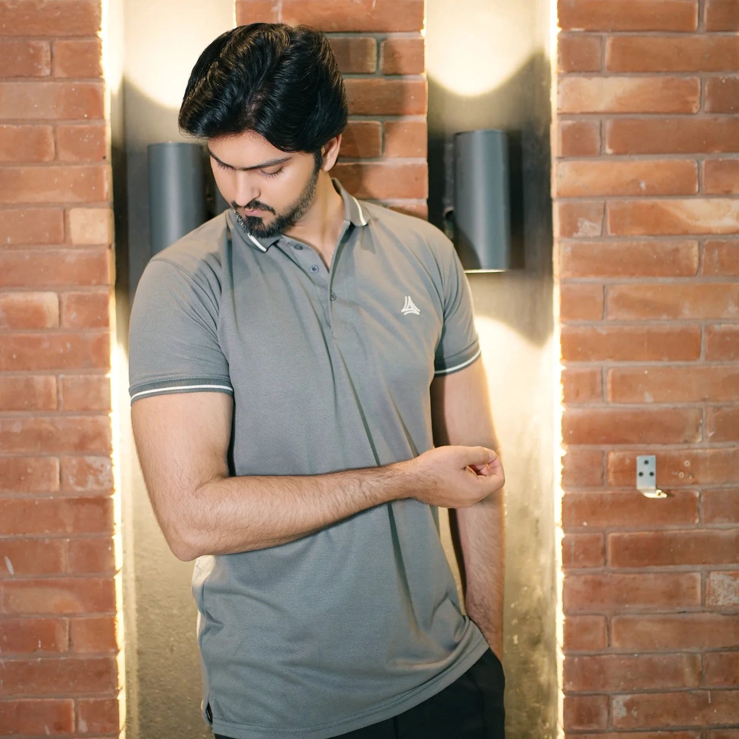 Men’s Premium Gray Polo Shirt